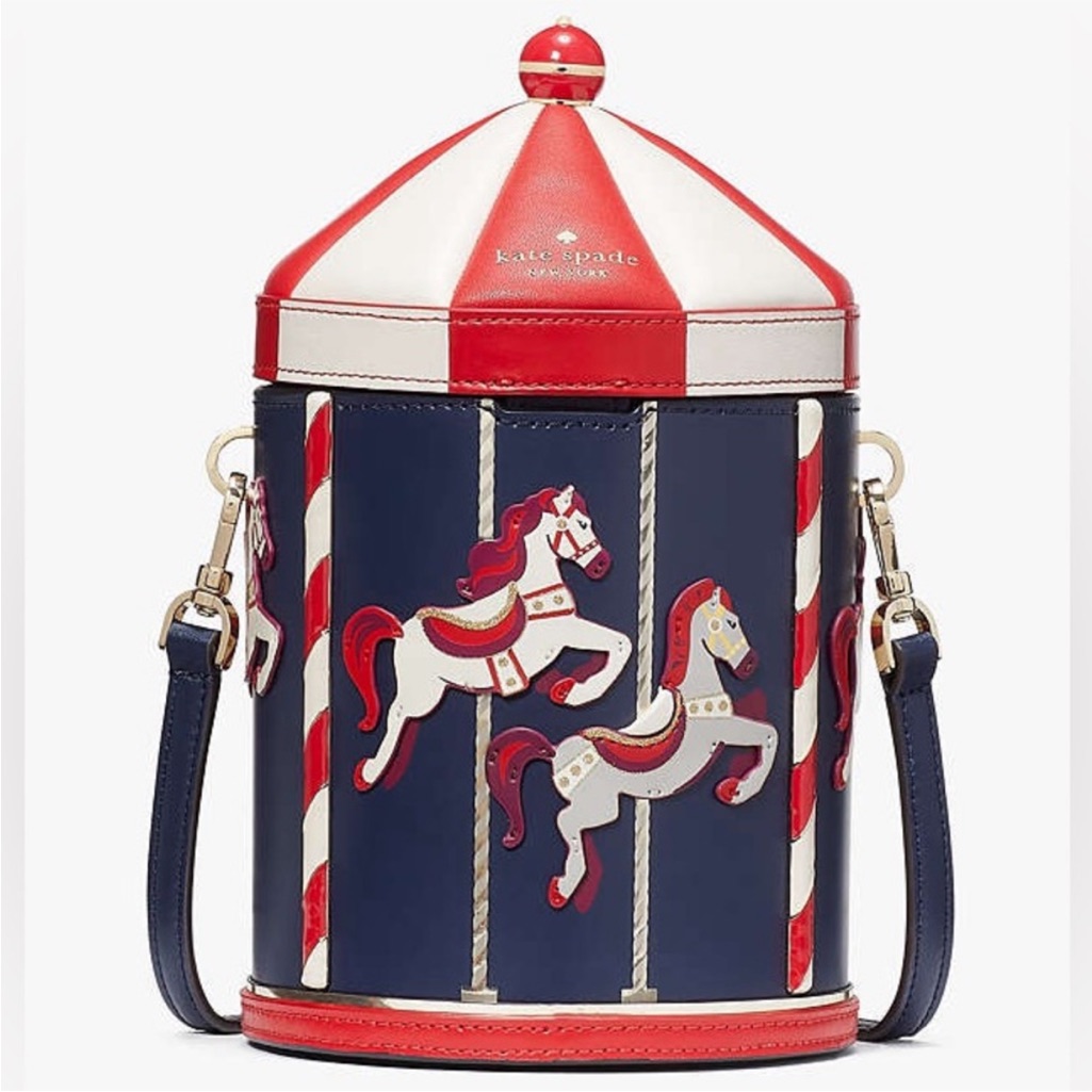 Kate Spade Winter Wonders Carousel 3d Crossbody Bag Limited Ed Novelty Collector